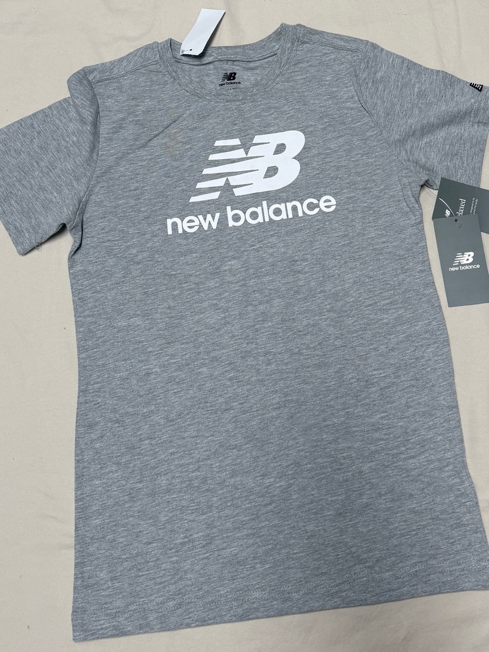 New Balance Heather Gray Logo Tee